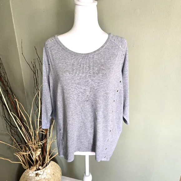 Michael Michael Kors Top sz Medium Gray - Picture 1 of 5